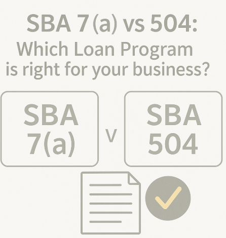 SBA 7(a) vs 504: Which Loan Program is Right for Your Business?